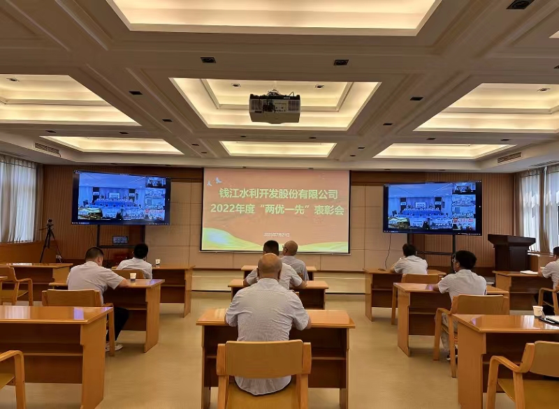 公司参加钱江水利2022年度“两优一先”表彰会